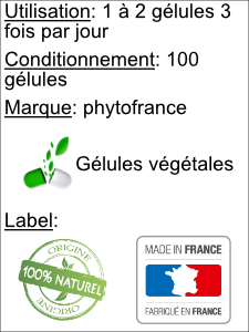 Utilisation des gélules actions 5 plantes
